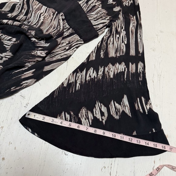 Marciano by Guess Dress S Silk Black Bohemian 60's Tie Dye Festival Luxe Pockets - Picture 11 of 14